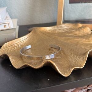 Silver Cuff Bracelet with Cross